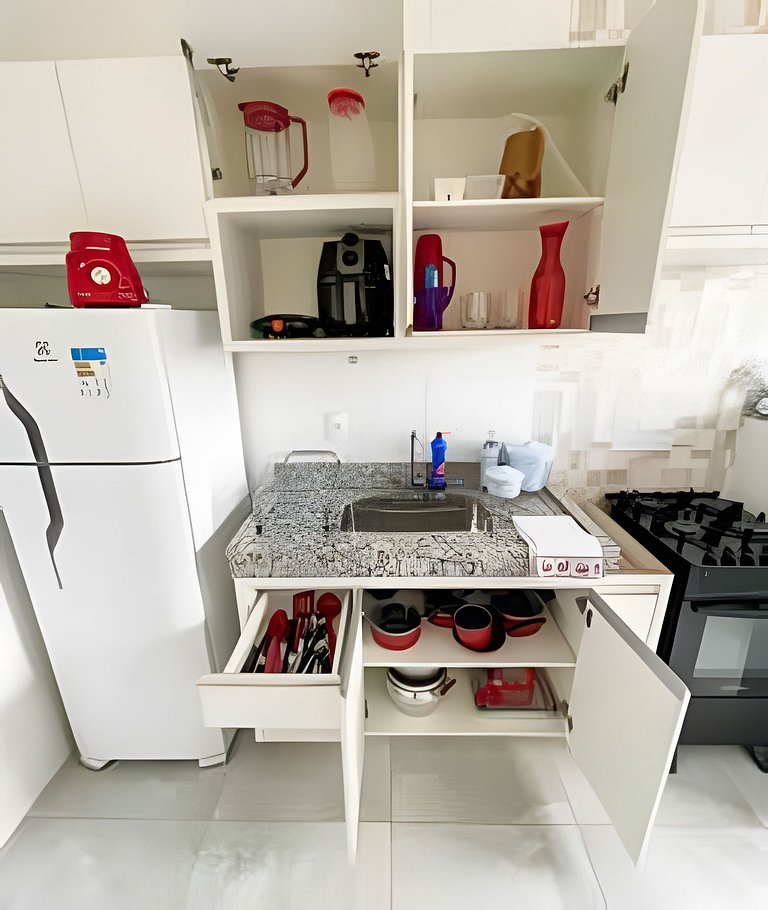 206- Apto de 2/4 com Ar, Garagem e Check in Rápido