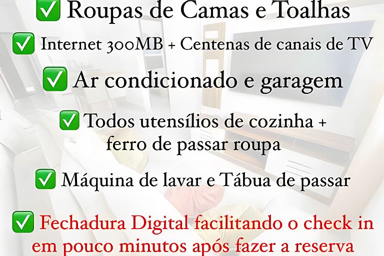 201- Apartamento Completo para até 5 hóspedes
