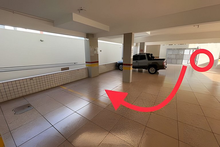 104 - Apto de 2/4 com Garagem Para Até 7 Hóspedes