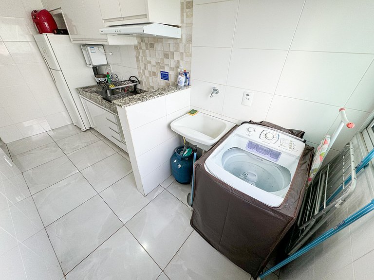 207- Apto de 2/4 com Ar e Garagem para 6 Hóspedes