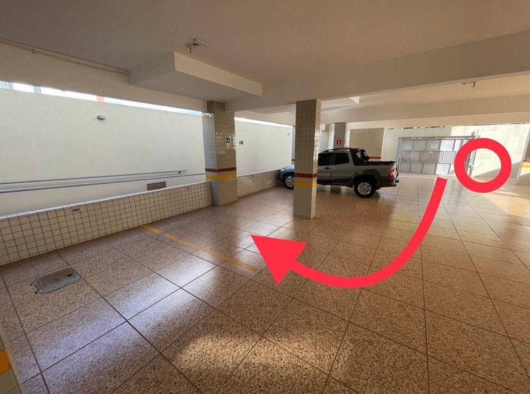 207- Apto de 2/4 com Ar e Garagem para 6 Hóspedes